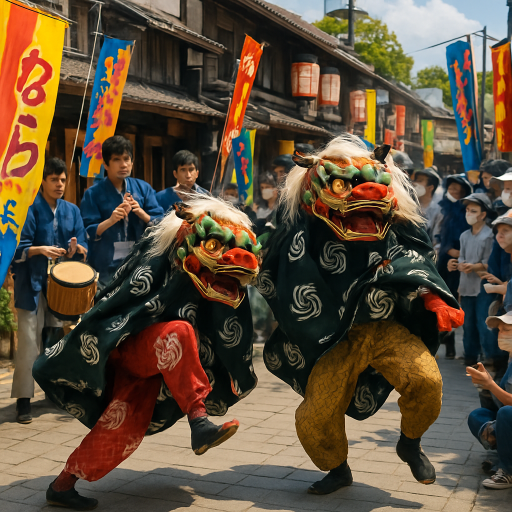 Festival Of The Lion - Nara Number Painting
