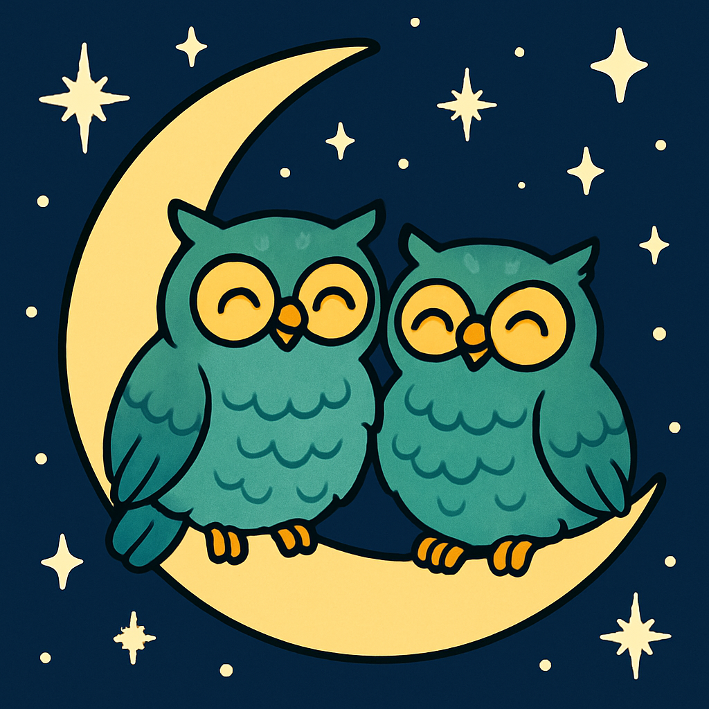 Starlight Adventure With Cosmic Owls paint by number