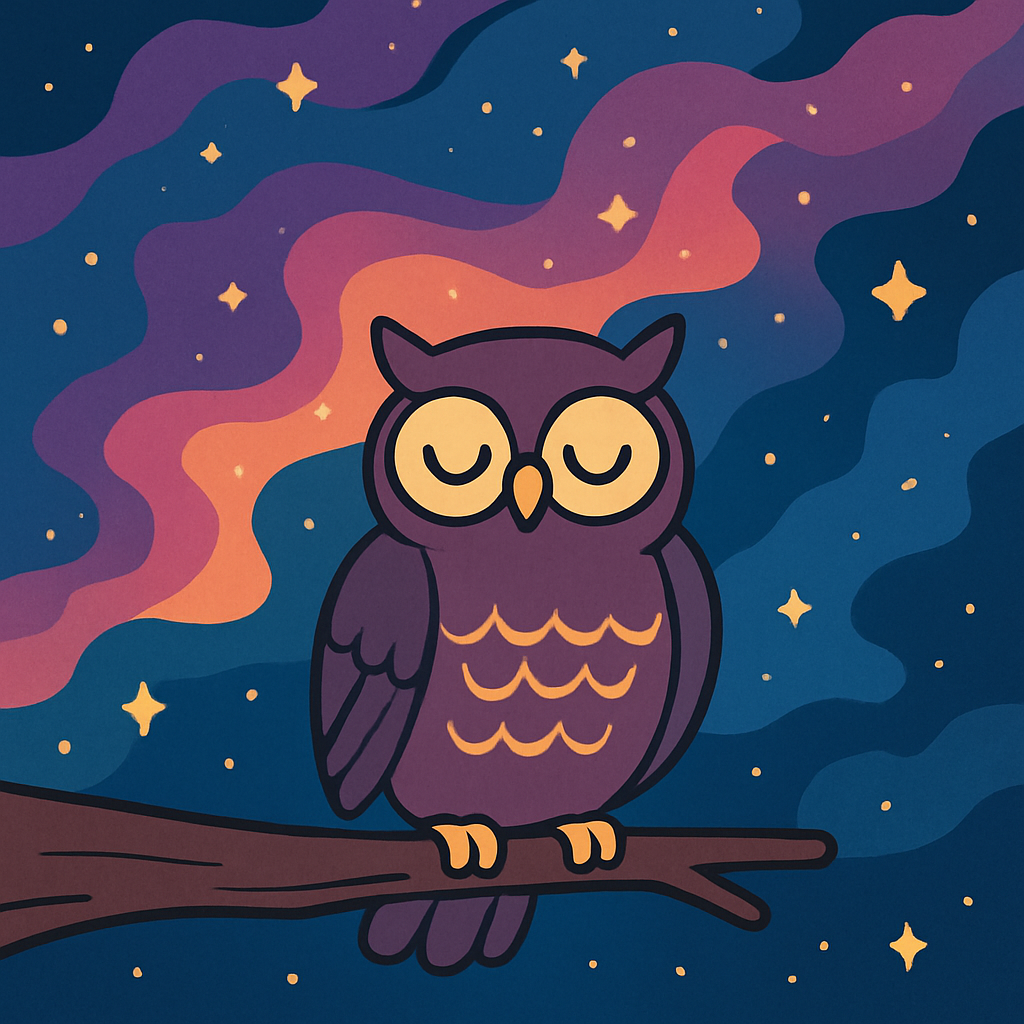 Nebula Night Owl paint by number
