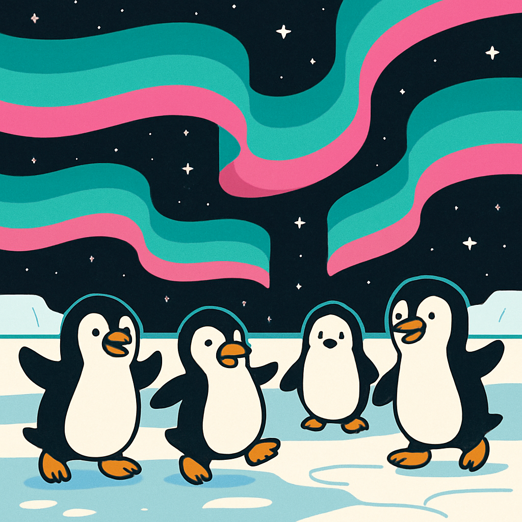 Aurora Penguin Parade painting number kit