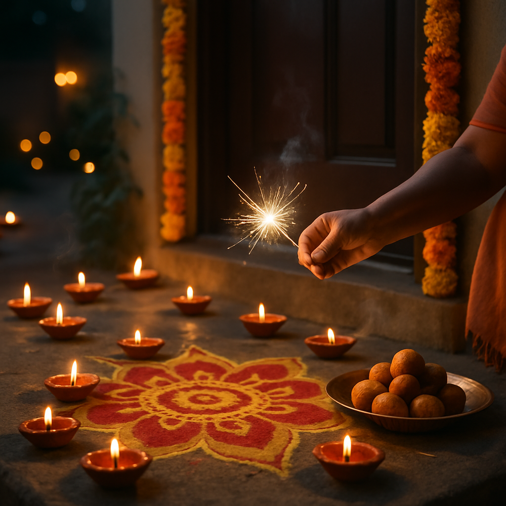 Diwali Doorstep Ritual painting number kit