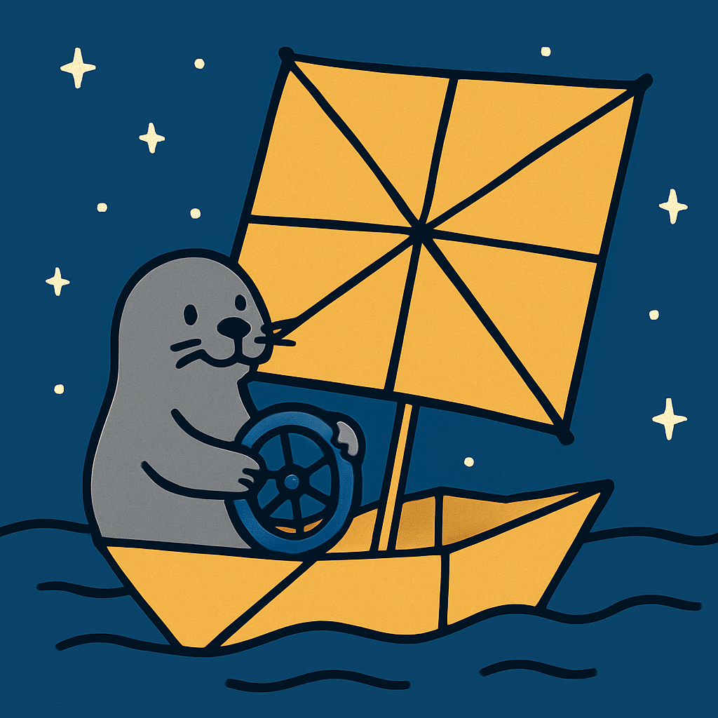 Solar Sailor Seal Number painting
