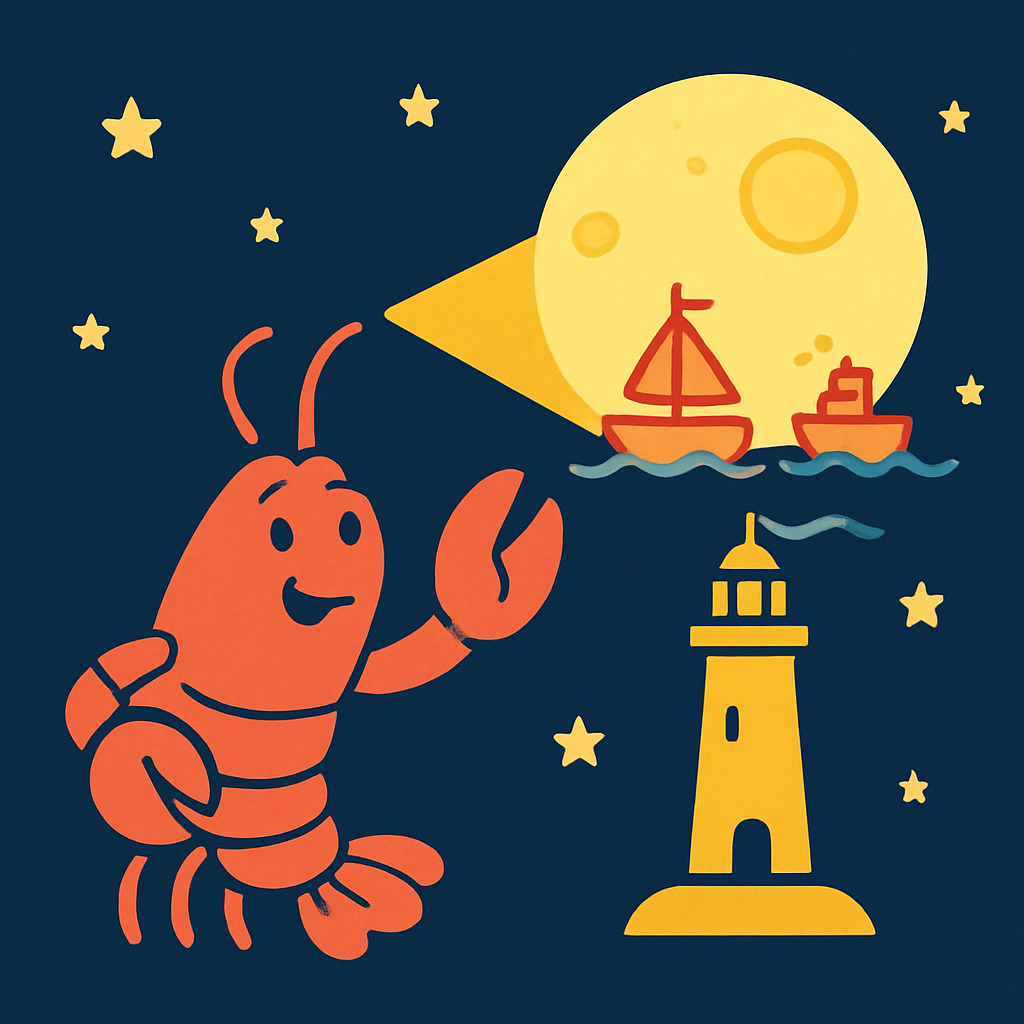 Lighthouse Luna Lobster painting number kit