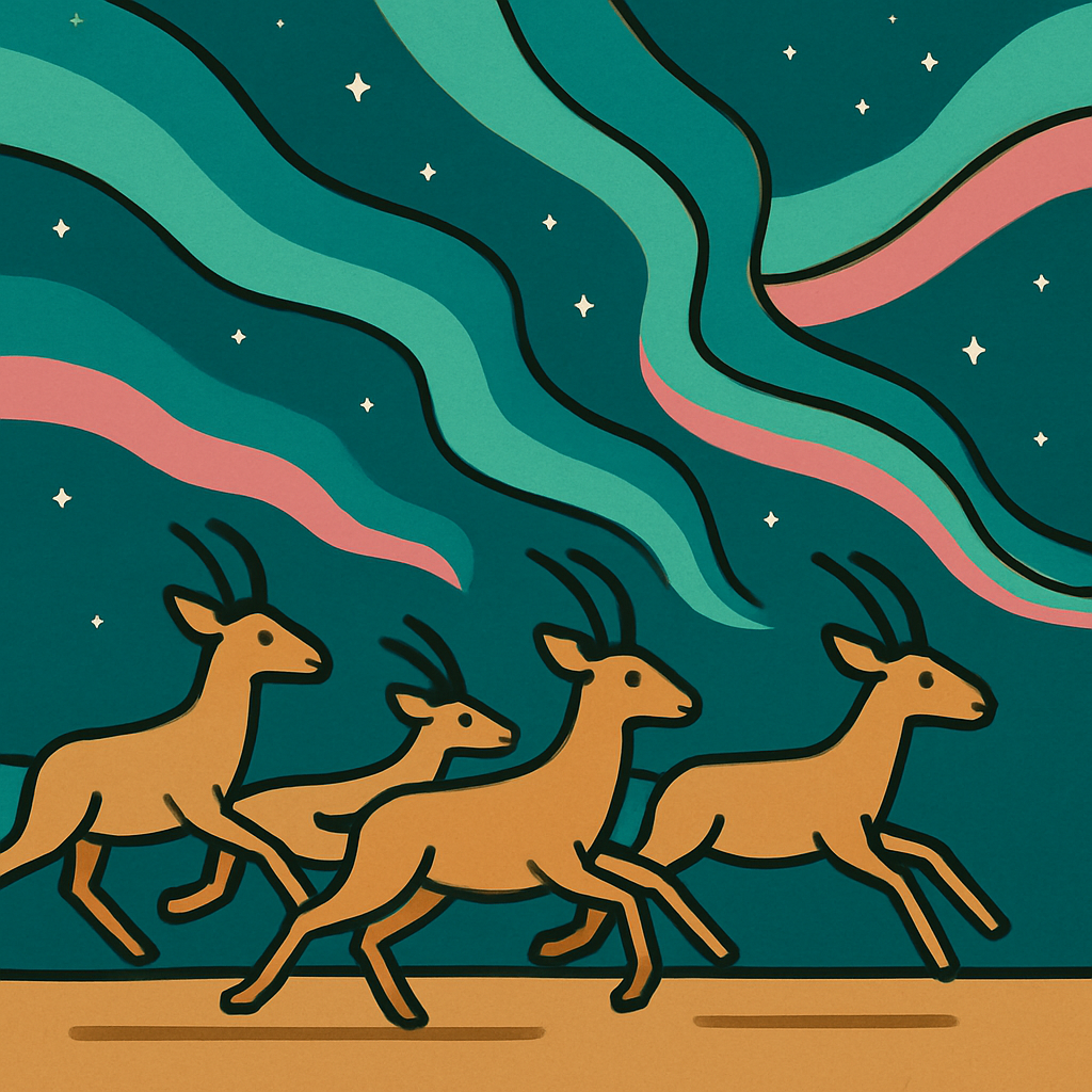 Aurora Antelope Race DIY paint by numbers