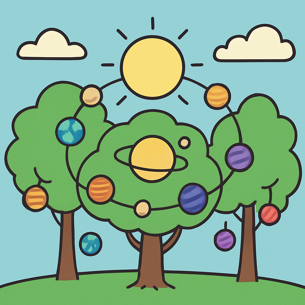 Orbiting Orchard painting number kit