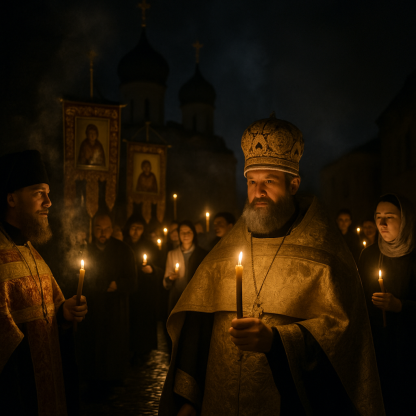 Easter Orthodox Procession DIY paint by numbers