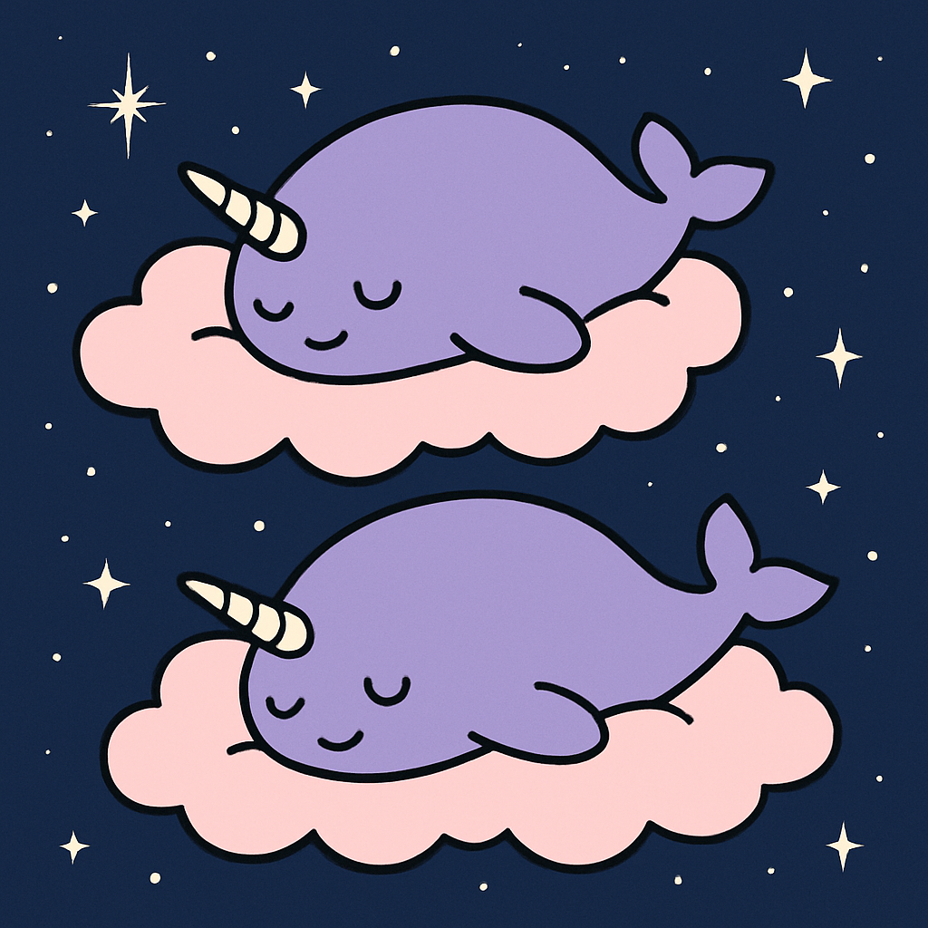 Nebula Napping Narwhals Paint by numbers art