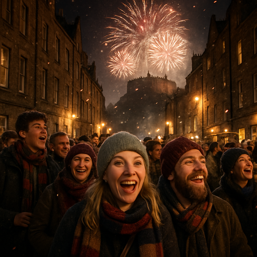 Hogmanay Street Celebration painting number kit