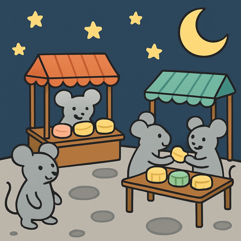 Mooncake Market Mice paint by number