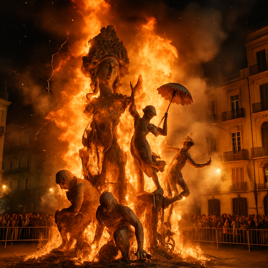 Fallas Burn Night Valencia Paint by numbers kits