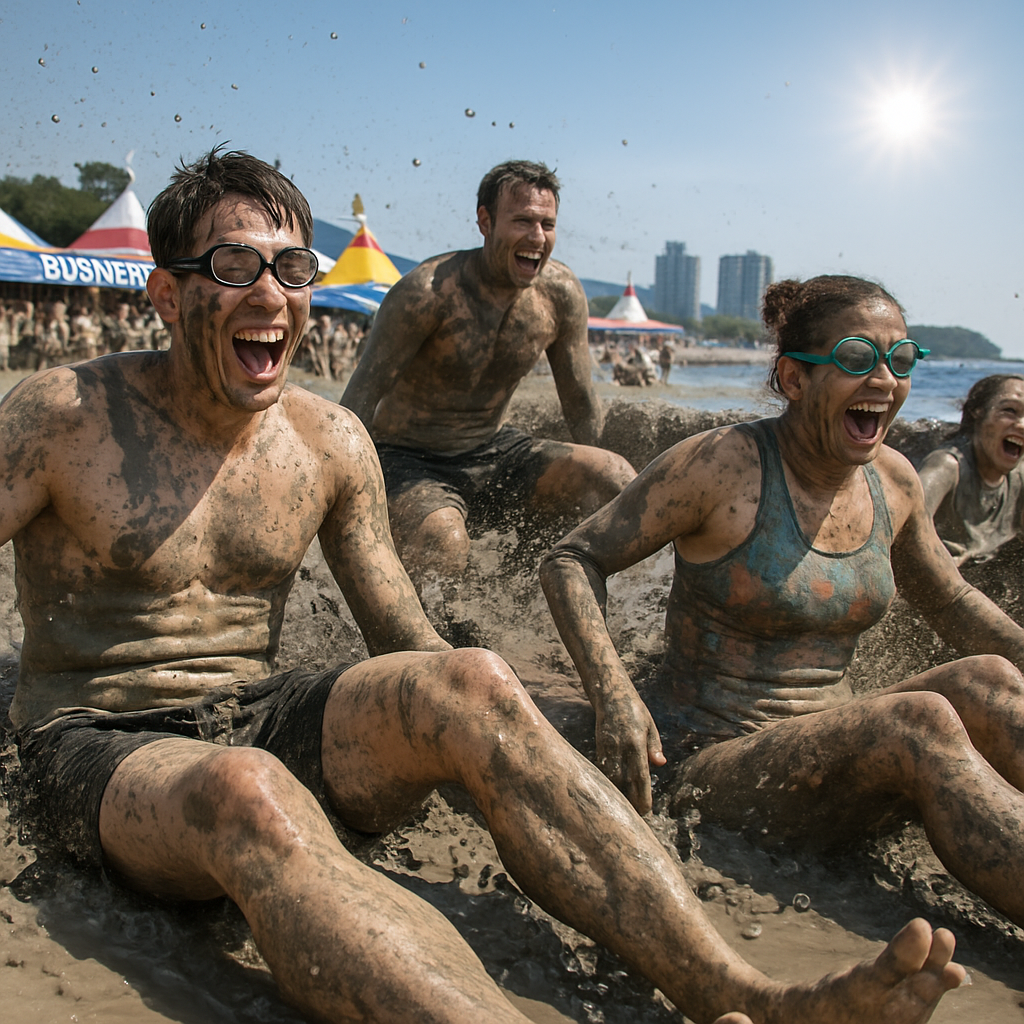 Boryeong Mud Festival Beach Paint by numbers art