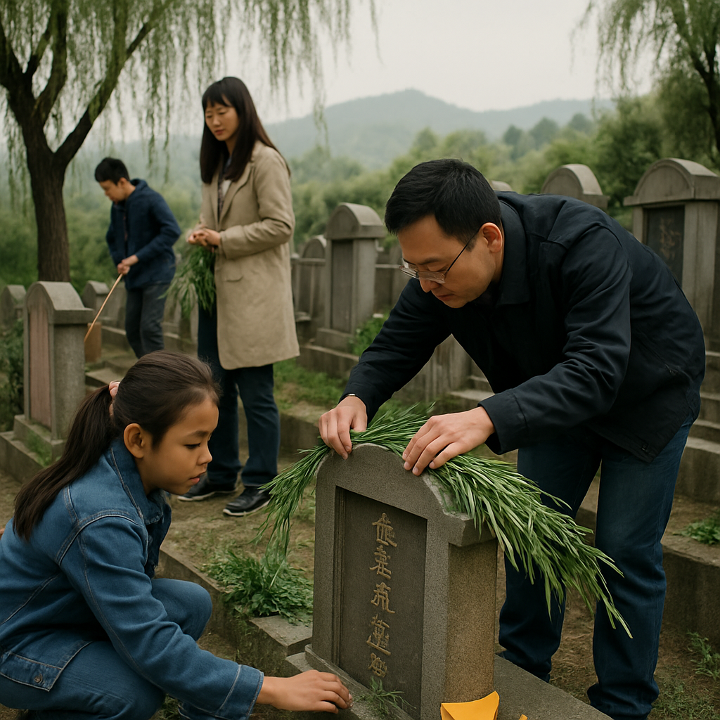 Tombsweep Qingming Ritual Paint by numbers art