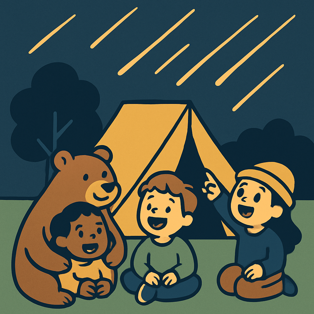 Meteor Shower Campout Paint by numbers art