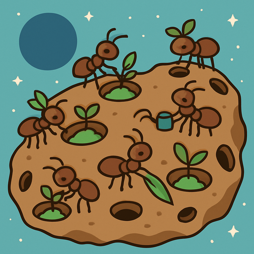 Asteroid Garden Ants Paint by numbers kits