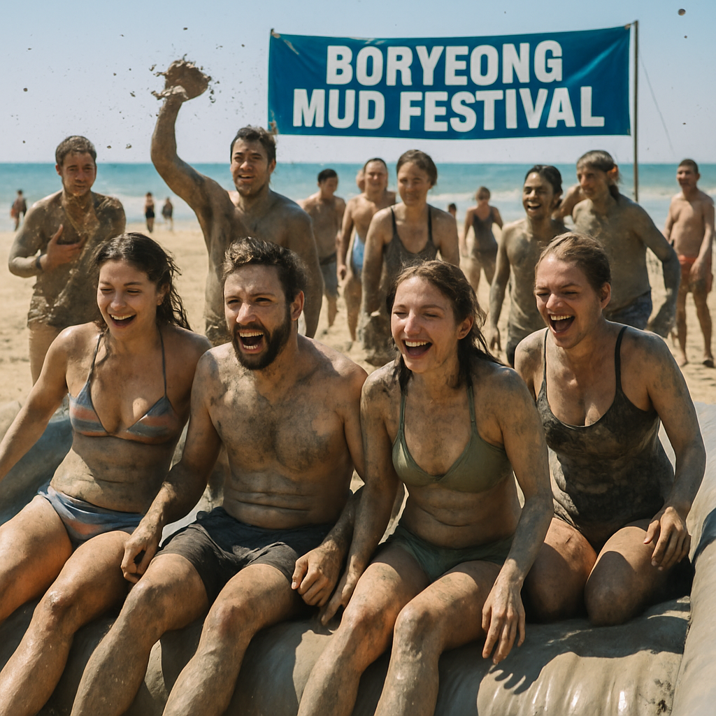 Boryeong Mud Festival Splash paint by numbers