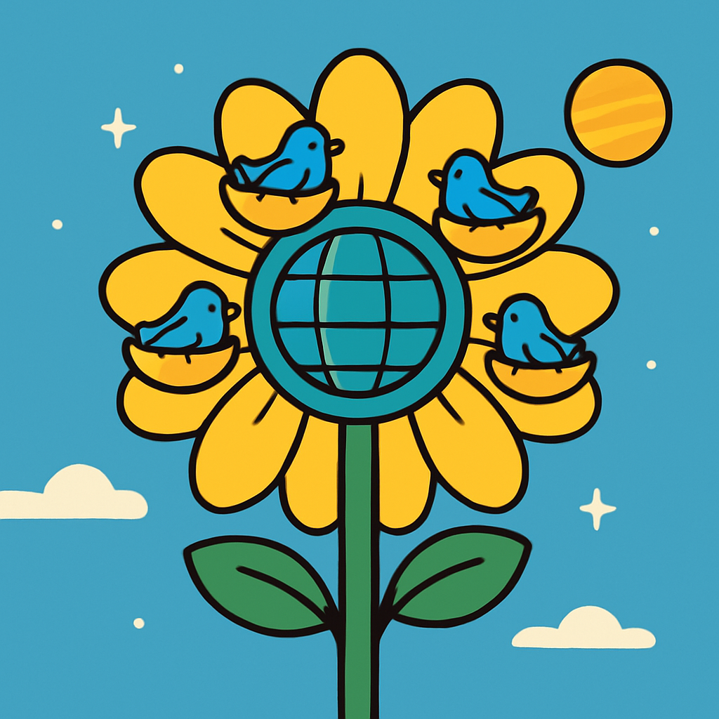 Sunflower Space Station paint by number
