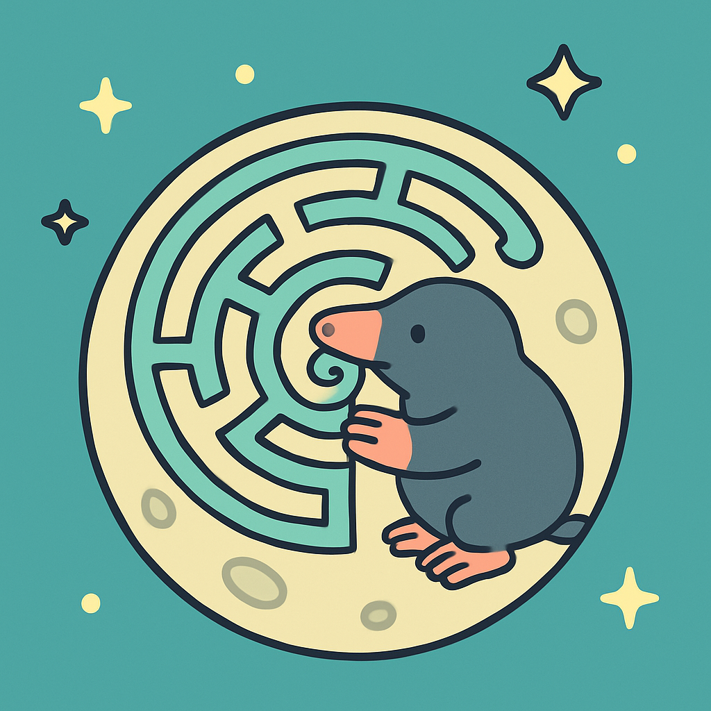 Moon Maze Mole Numbered painting kits