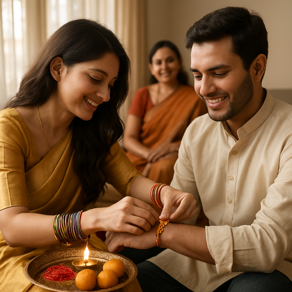 Raksha Bandhan Sister Blessing Number painting