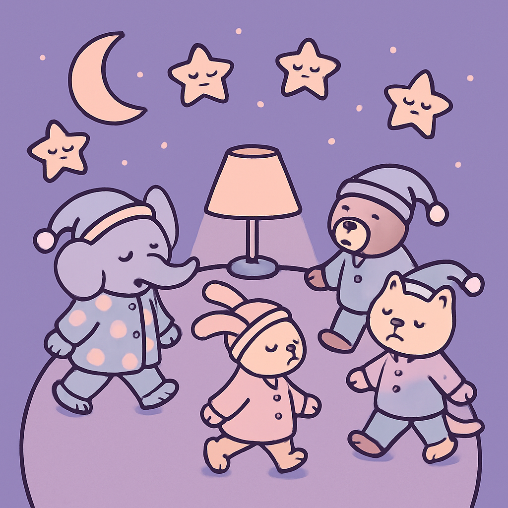 Pajama Planet Parade Paint by numbers art