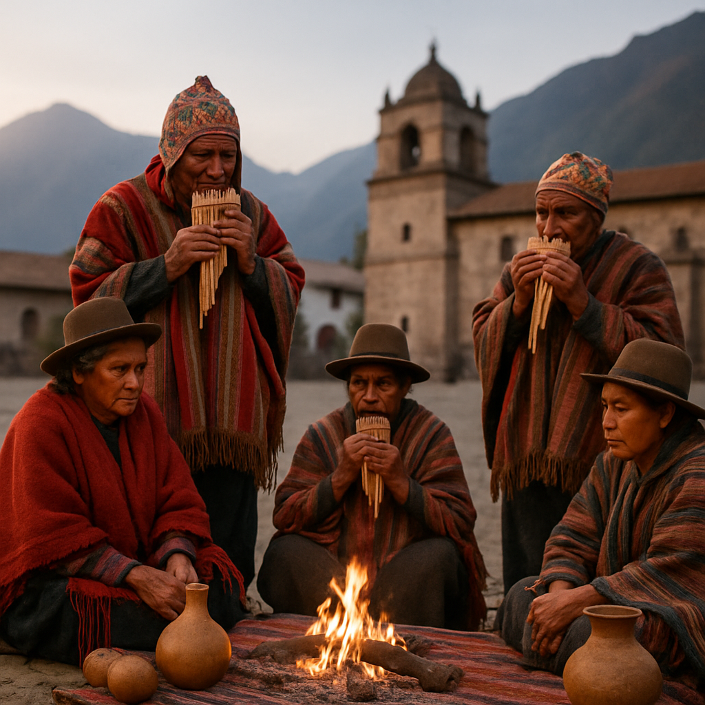 Semana De La Cultura Indigenous Ritual Number painting