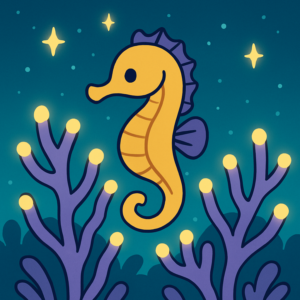 Starglow Seahorse paint by color