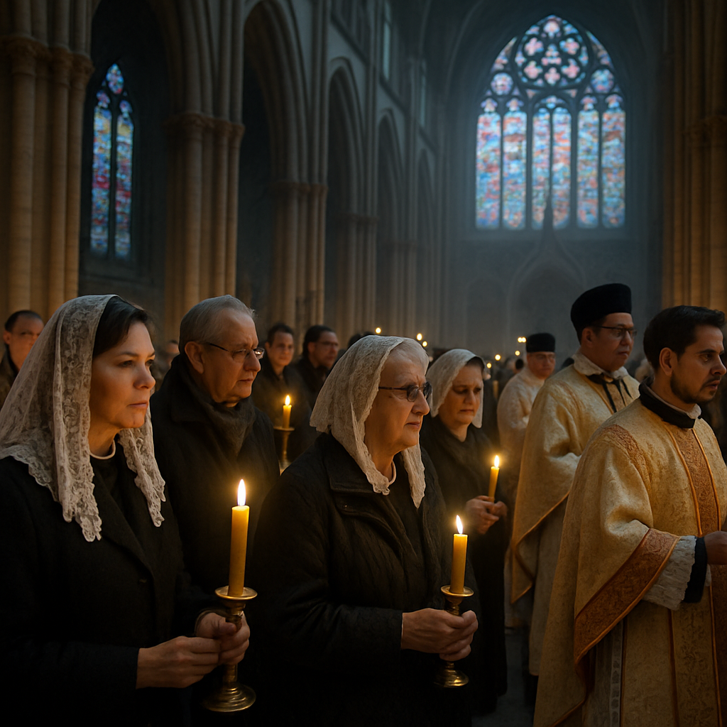 Candlemas Procession Cathedral paint by numbers