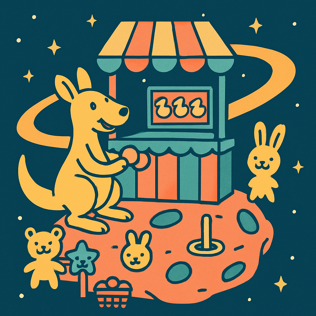 Cosmic Carnival Kangaroo Painting by numbers kit