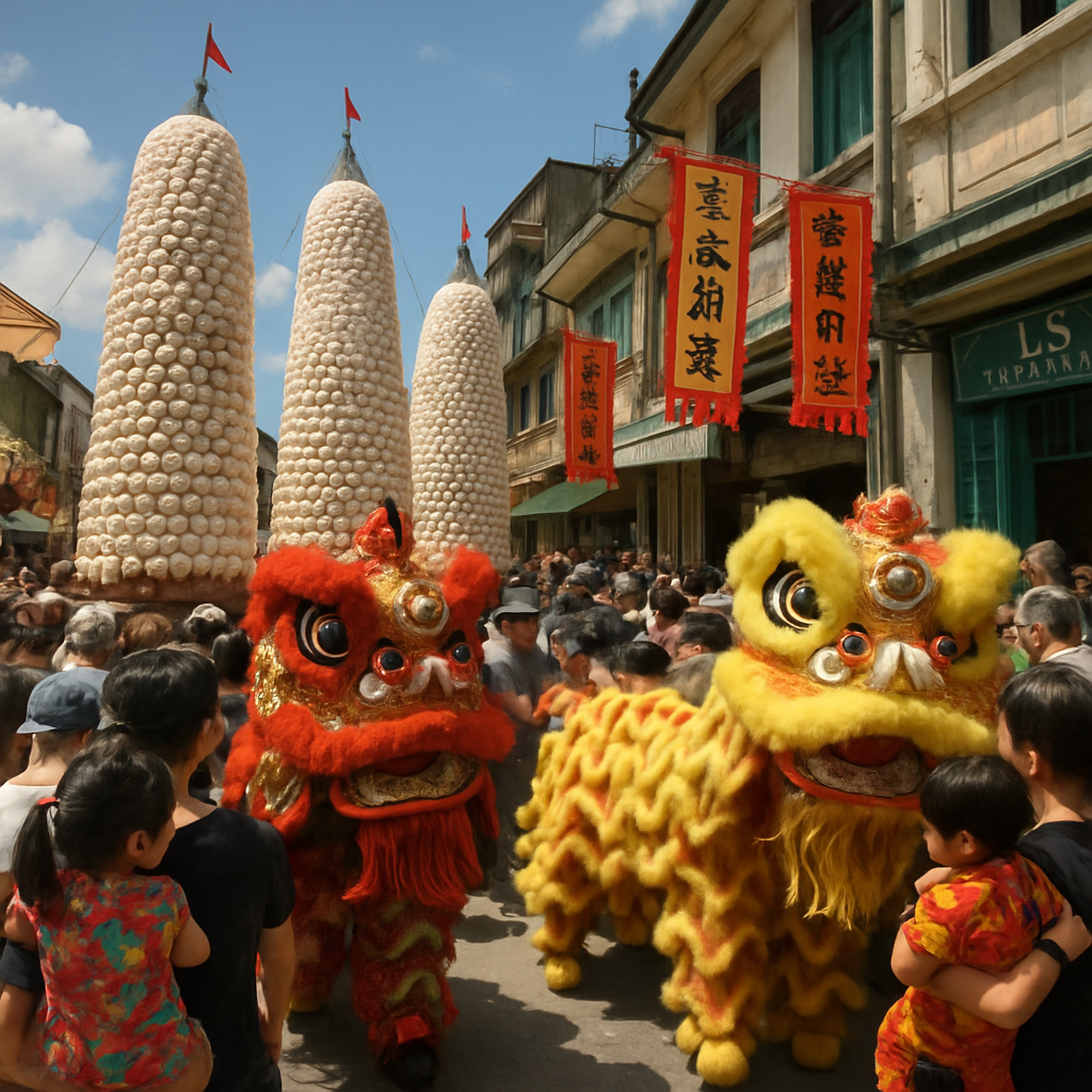 Bun Festival China Naga Lanterns paint by numbers