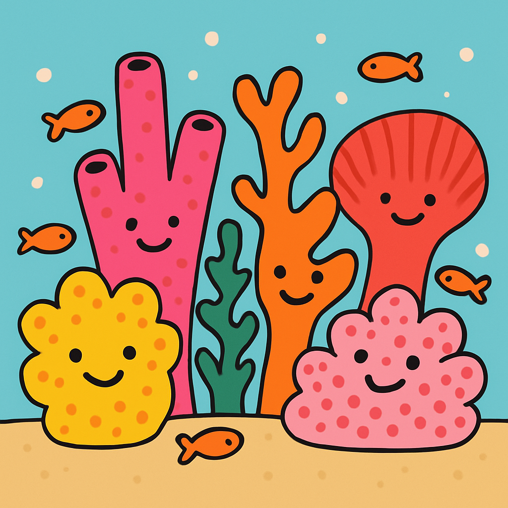 Cosmic Coral Garden Paint by numbers kits