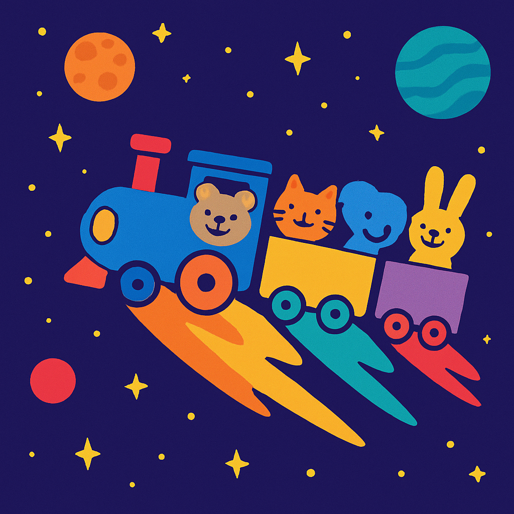 Comet Train Ride Painting by numbers kit
