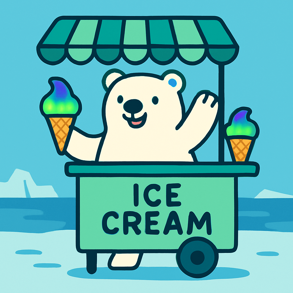 Aurora Ice Cream Stand painting number kit