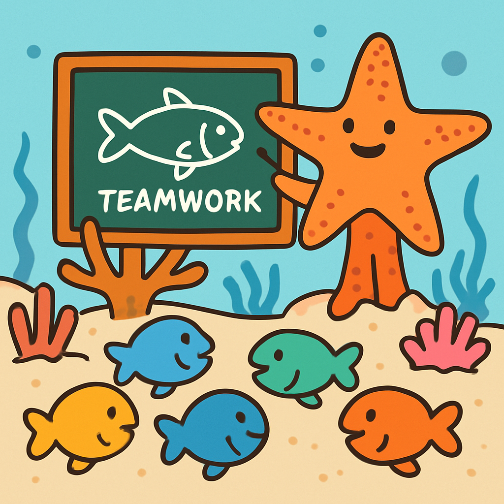 Undersea Star School painting number kit