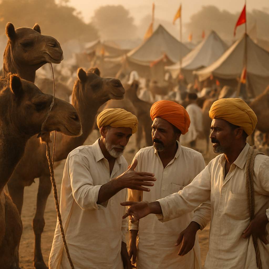Pushkar Camel Fair Marketplace Painting by numbers kit