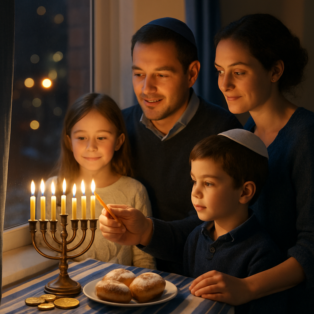 Hanukkah Candle Lighting Family Painting by numbers kit