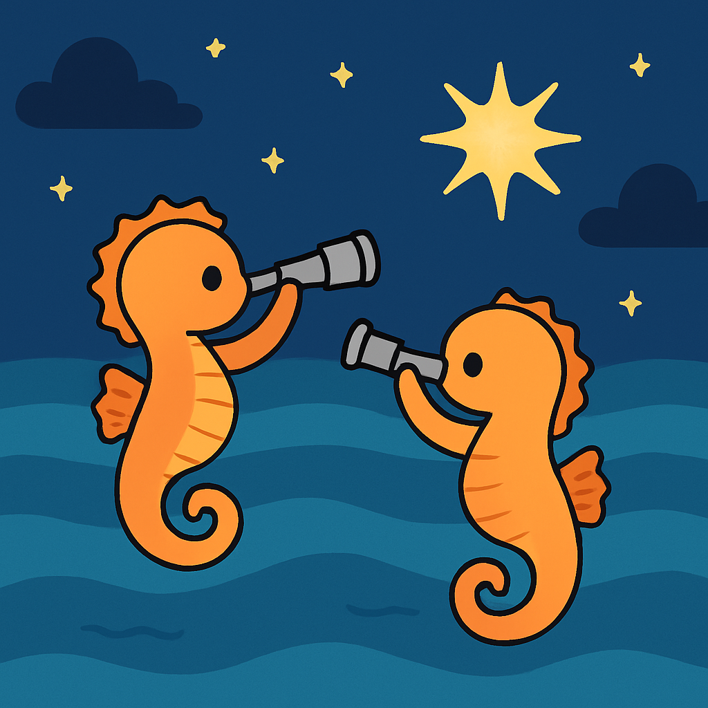 Stargazer Seahorses DIY paint by numbers