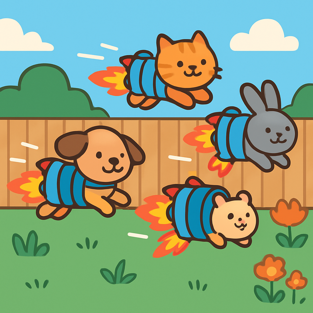 Pocket Rocket Pets paint by numbers