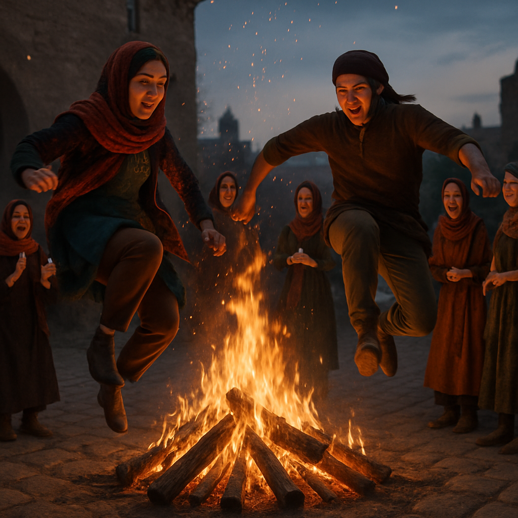 Nowruz Fire Jumping Chaharshanbe Suri Painting by numbers kit