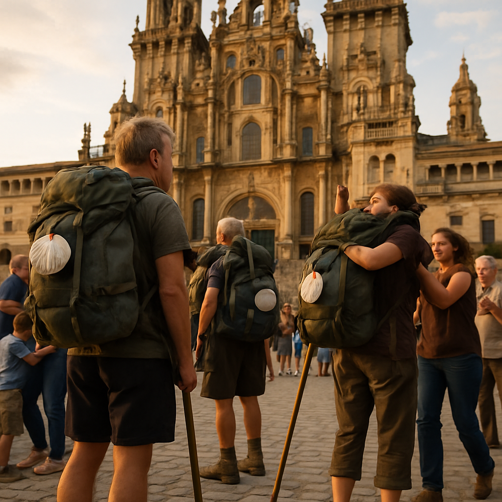 Santiago De Compostela Pilgrim Arrival DIY paint by numbers