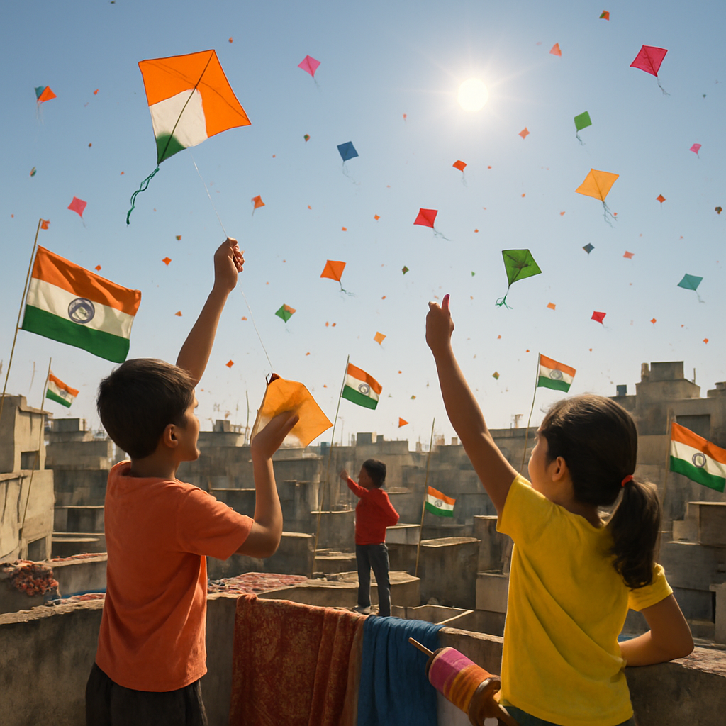 Kite Flying Republic Day India Paint by numbers kits