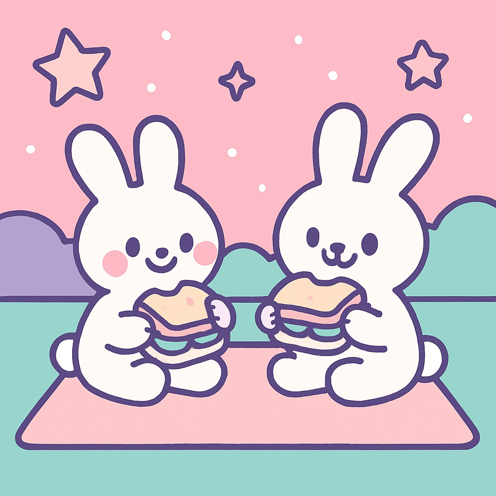 Nebula Picnic Bunnies Paint by numbers kits