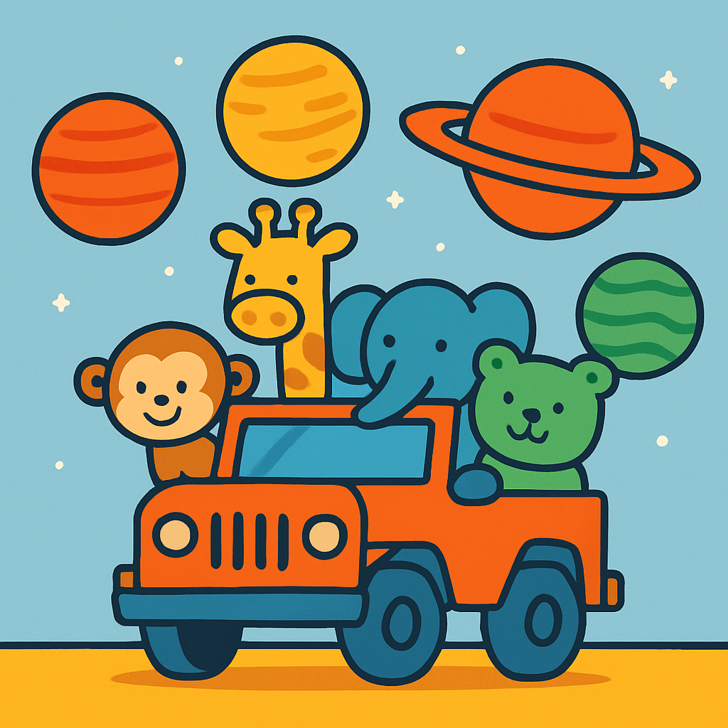 Solar System Safari paint by number