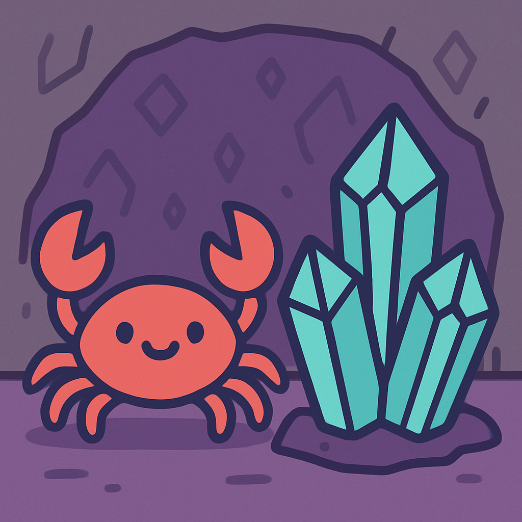 Crystal Cave Crab paint by numbers