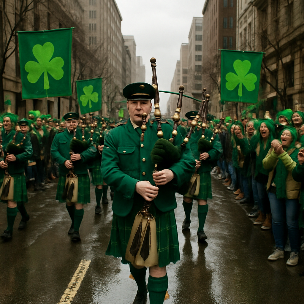 St. Patrick Parade On OConnell Street Paint by numbers kits