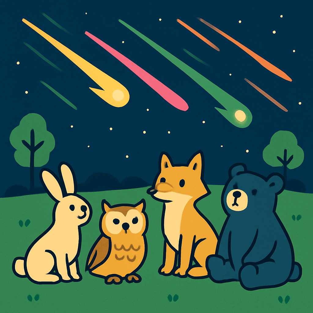 Meteor Shower Meadow paint by color