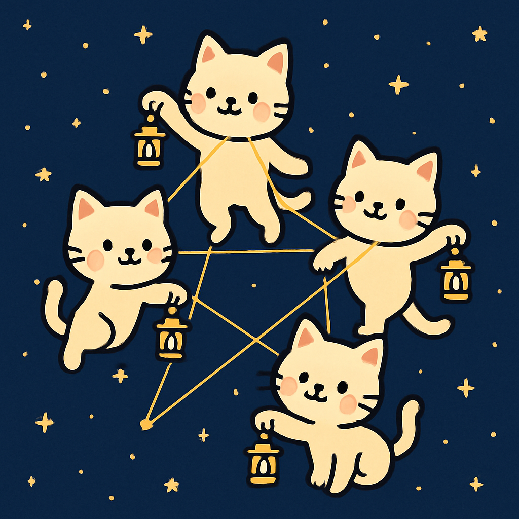 Constellation Kitten Club paint by number