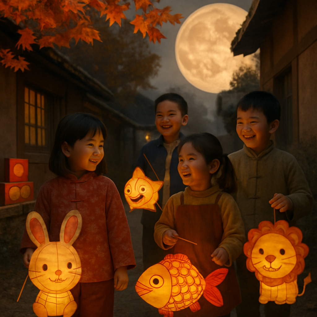 Lantern Parade At Mid-Autumn paint by numbers