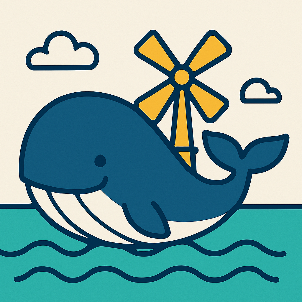 Windmill Whale Numbered painting kits