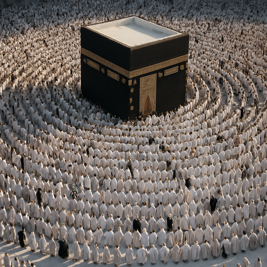 Hajj Pilgrims At Tawaf painting number kit
