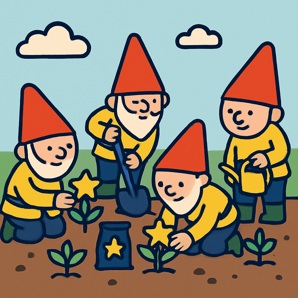 Galaxy Garden Gnomes Paint by numbers kits