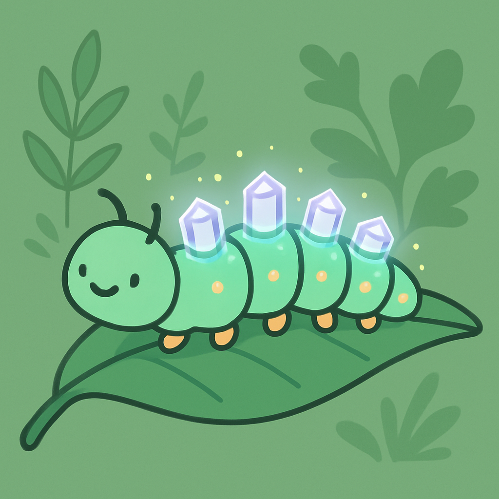 Crystal Comet Caterpillar Number painting